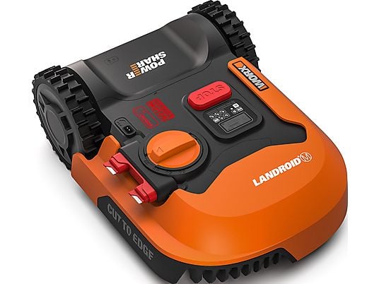 WORX GARDEN Landroid M WR142E - Rasenmäher Roboter (Max. Flächenleistung: 700 m², Schwarz/Orange)