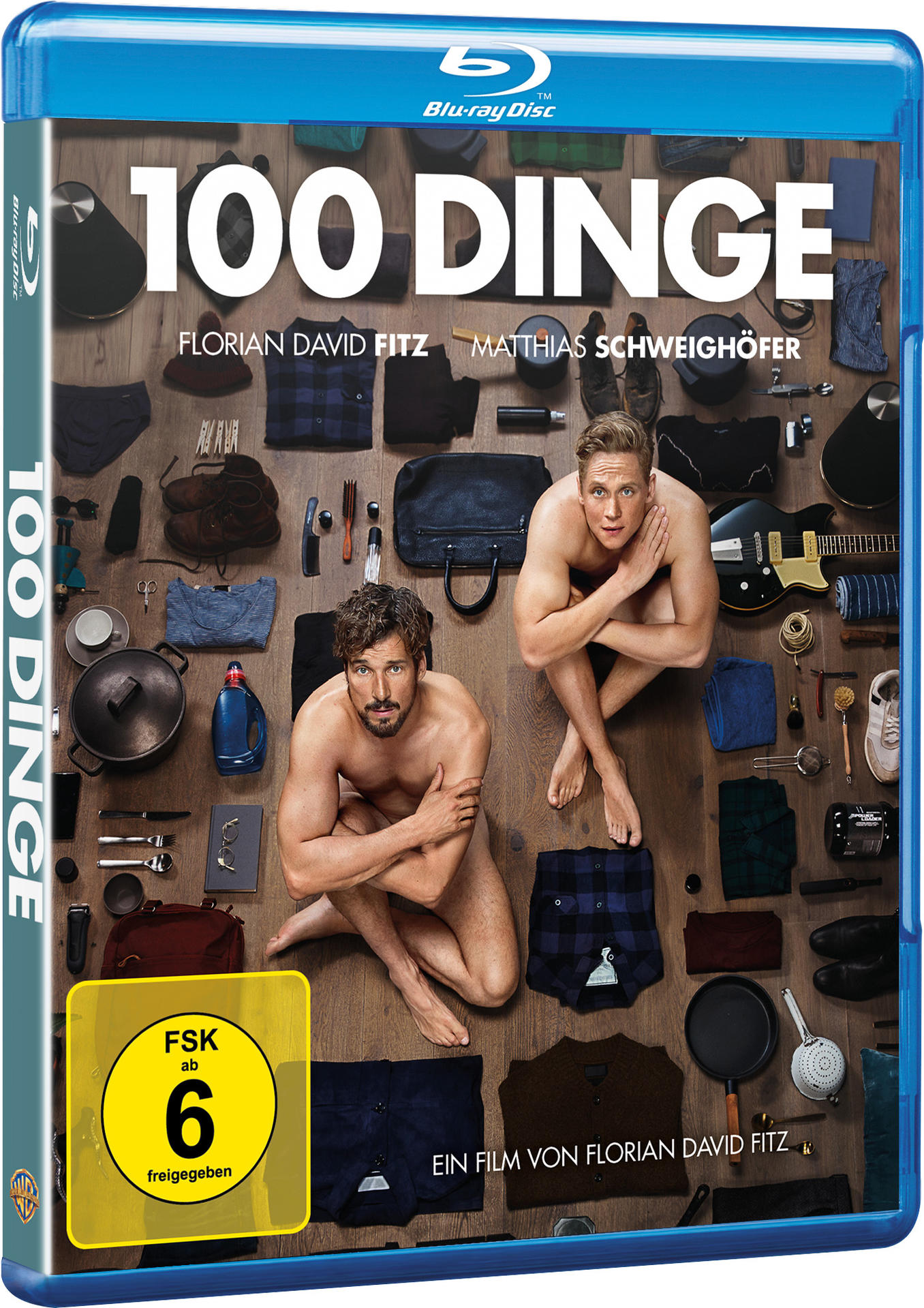 Eine Blu-ray-Hülle mit zwei Männern auf dem Cover. Das Cover ist auf Deutsch, mit Text und Bildern.
