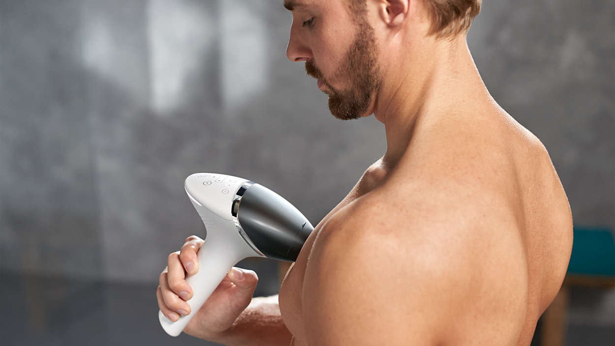 PHILIPS Lumea Prestige for Men IPL-Haarentfernungsgerät BG9041/00, weiß-anthrazit IPL-Haarentfernungsgerät (weiß, anthrazit, mit , Netz-/Akkubetrieb)
