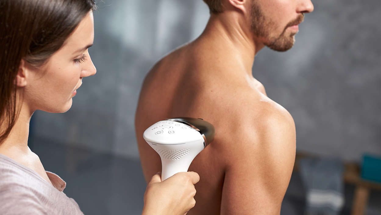 PHILIPS Lumea Prestige for Men IPL-Haarentfernungsgerät BG9041/00, weiß-anthrazit IPL-Haarentfernungsgerät (weiß, anthrazit, mit , Netz-/Akkubetrieb)