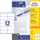 Universal-Etiketten, ultragrip, 105 x 48 mm, 100 Bogen/1.200 Etiketten, weiß (3424)