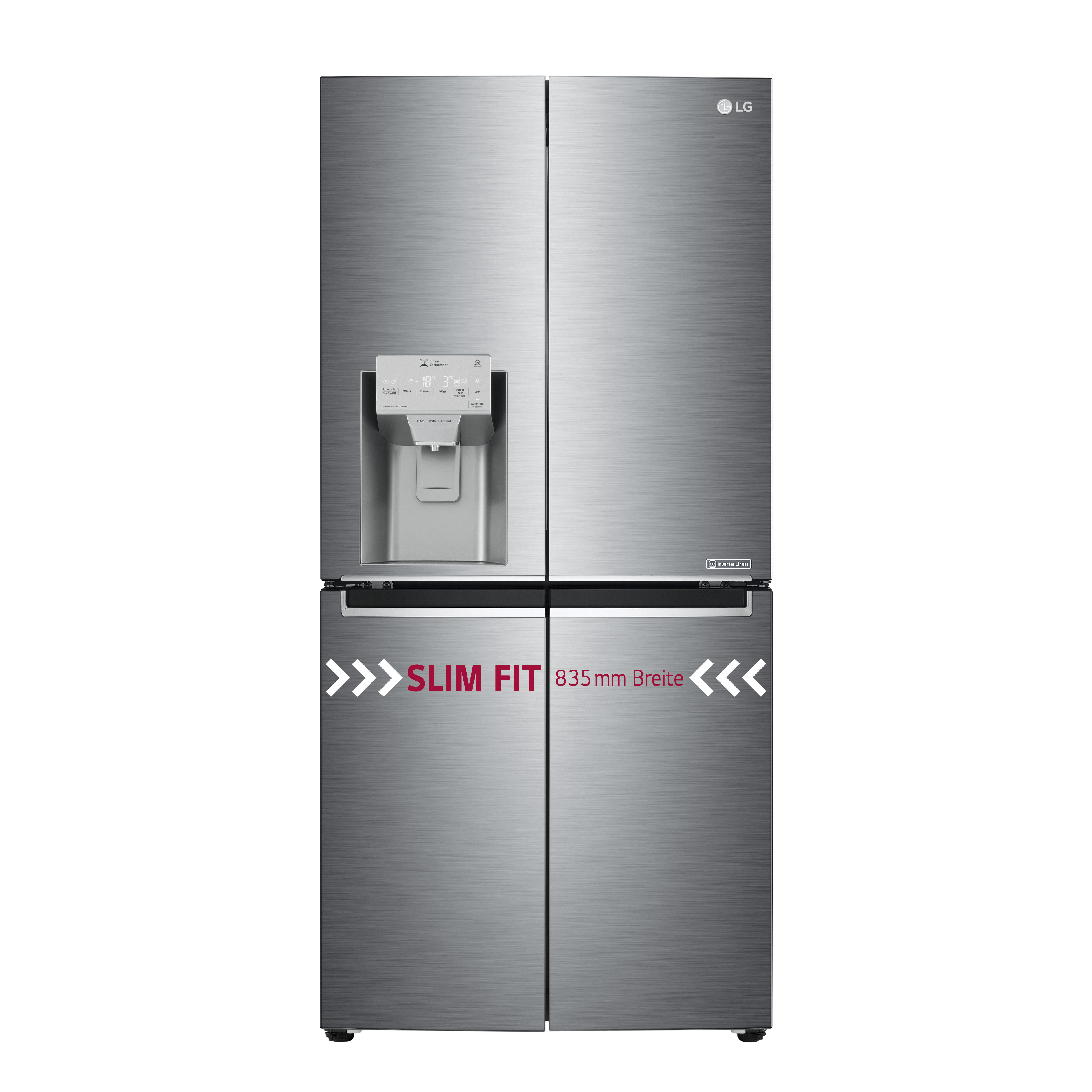 LG GML844PZKZ French Door (506 l, E, 1787 mm hoch, Edelstahl)
