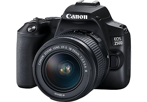 CANON EOS 250D mit Objektiv EF-S 18-55mm f3.5-5.6 III + Tasche CS-SB130 + 16GB SD-Karte (3454C010AA)