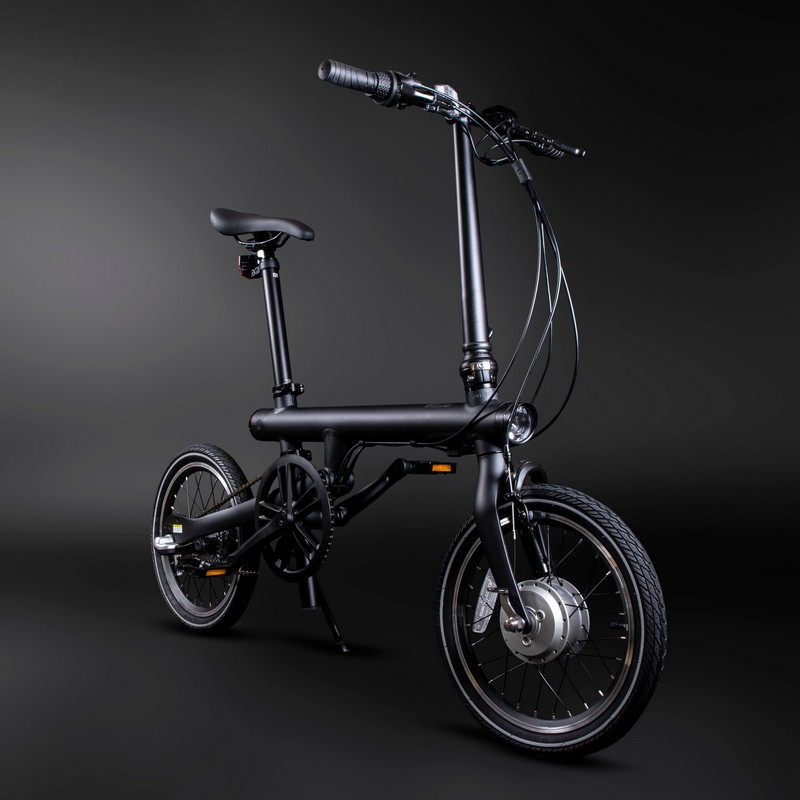 Bicicleta eléctrica - Xiaomi Qicycle, Hasta 25 km/h, Autonomía 45 km, Plegable, Negra