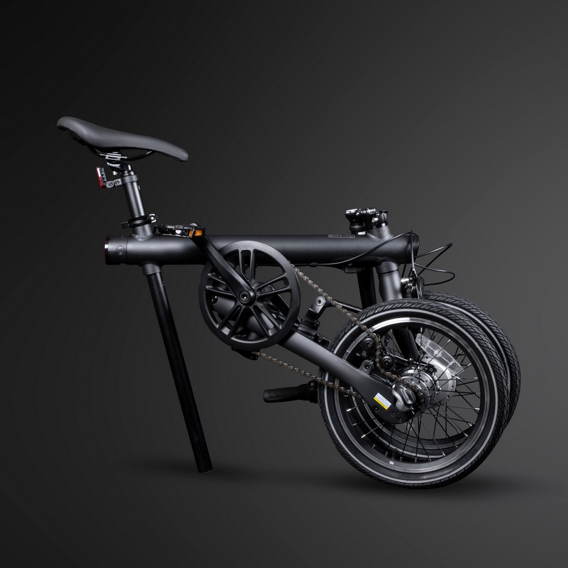 Bicicleta eléctrica - Xiaomi Qicycle, Hasta 25 km/h, Autonomía 45 km, Plegable, Negra