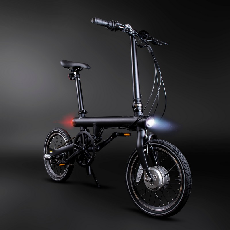 Bicicleta eléctrica - Xiaomi Qicycle, Hasta 25 km/h, Autonomía 45 km, Plegable, Negra