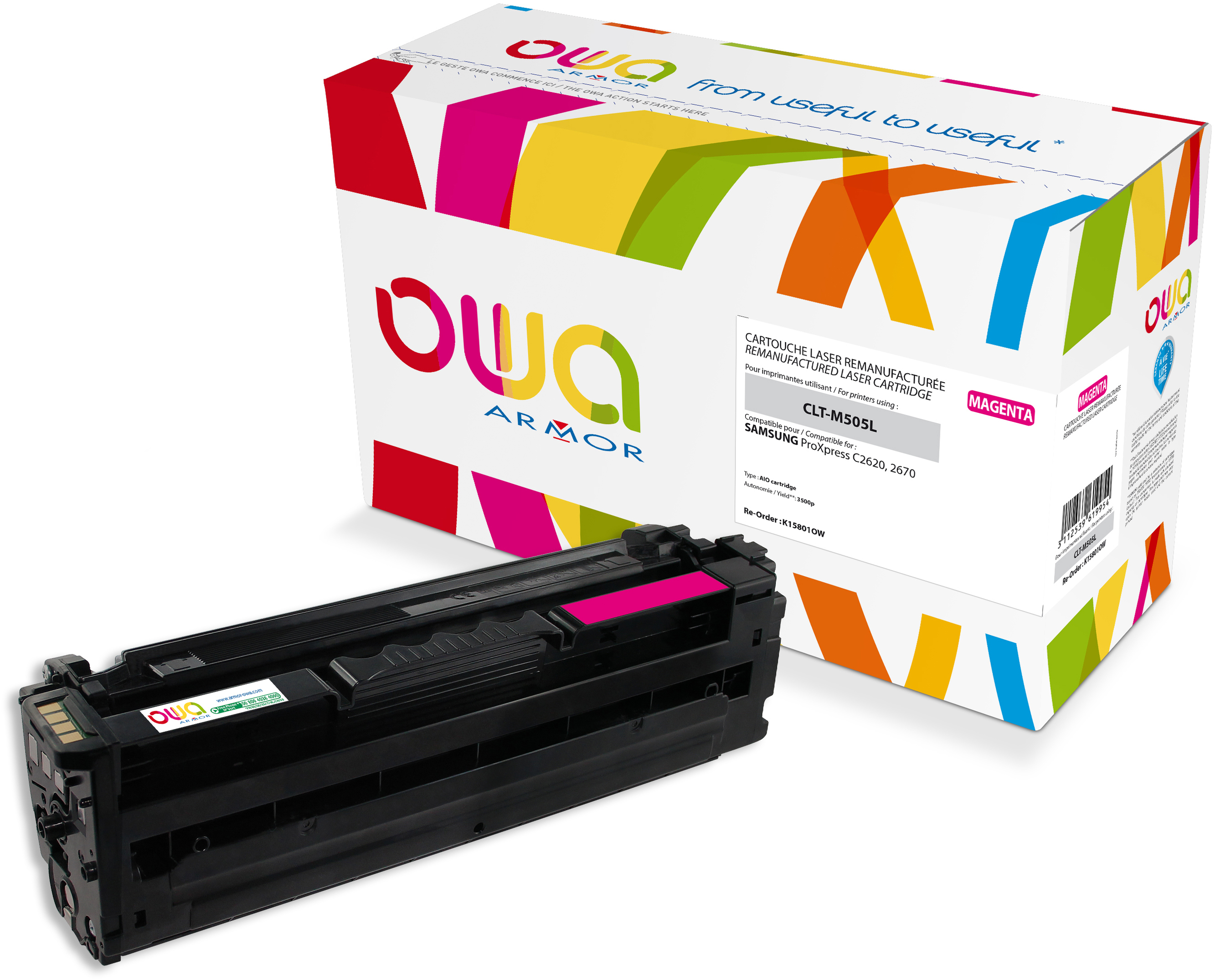 Magenta 505 CLT-M L/ELS) OWA K15801OW Toner CLT-M505L/ELS, (SAMSUNG