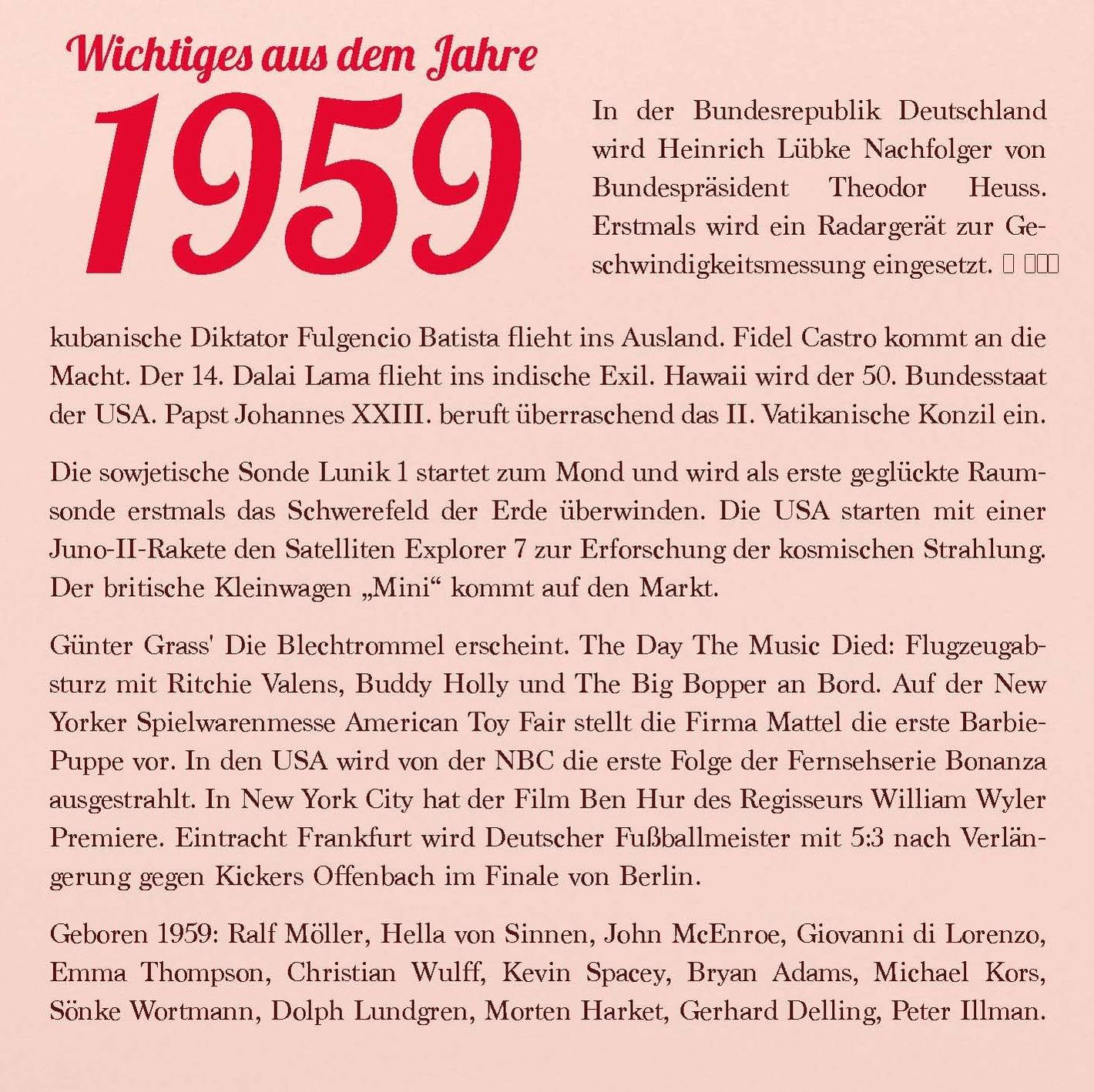 VARIOUS - (CD) DIE - SCHLAGER 1959 - OHRWÜRMER