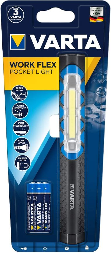 Varta Taschenlampe und Batterien im Paket. Stoßfest, wasserresistent.