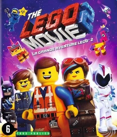 De filmposter van The Lego Movie 2, met Lego-personages, op een kleurrijke achtergrond.