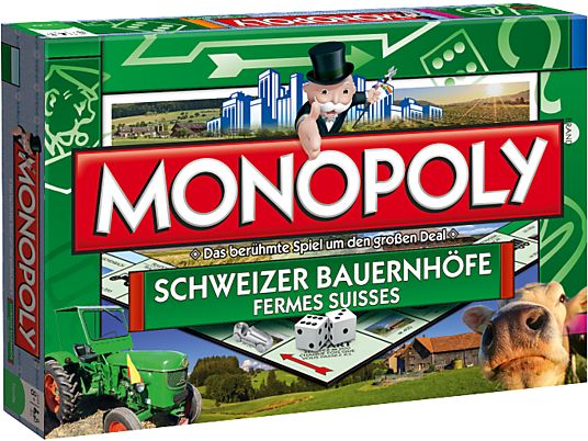 WINNING MOVES Monopoly Bauernhöfe / Fermes Suisses (allemand et français) - Jeu de plateau