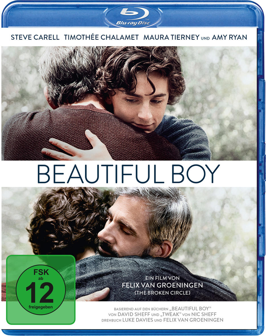 DVD-Cover, das zwei sich umarmende Männer zeigt, mit dem Titel 'Beautiful Boy'.