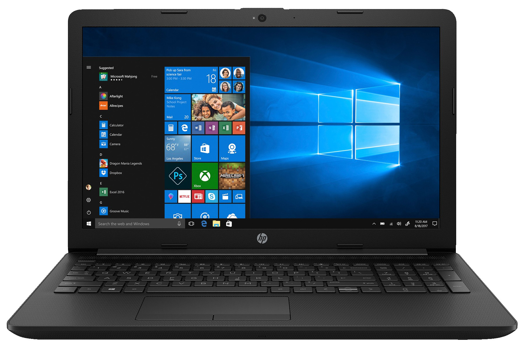 HP 15-da0359ng - 15,6 Zoll - Intel® Core™ i3 i3-7020U - 4 GB - 256 GB - Intel® HD 620 - Windows 10