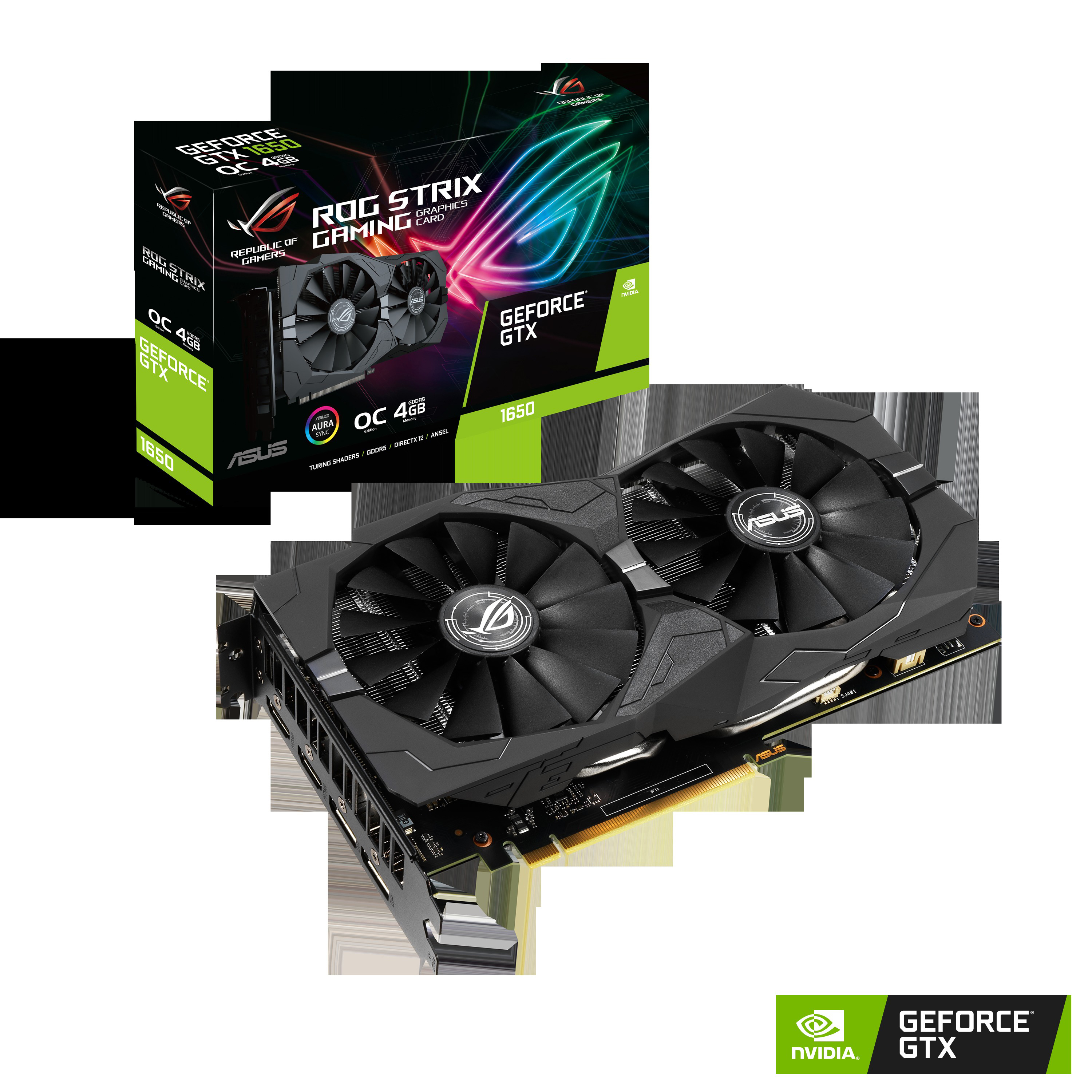 ASUS GeForce® GTX 1650 ROG Strix Gaming OC 4GB (90YV0CX1-M0NA00) (NVIDIA, Grafikkarte)
