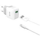 Reiselader 2,4A und Lightning Kabel für USB A-Buchse für Apple Lightning, weiß