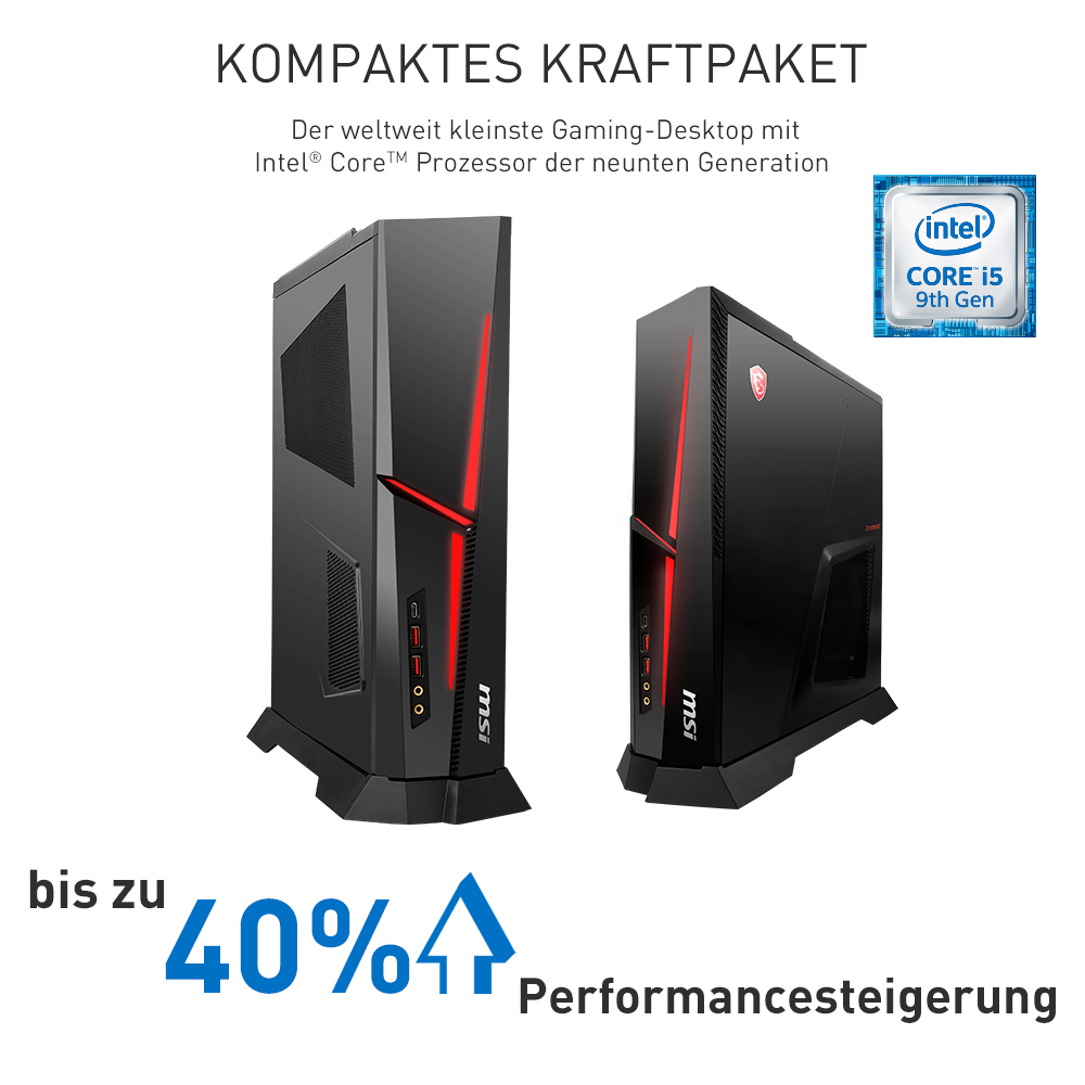 MSI Trident A 9SC - Intel® Core™ i5 i5-9400 - 8 GB - 128 GB - NVIDIA GeForce RTX™ 2060 - Windows 10 Home (64 Bit)