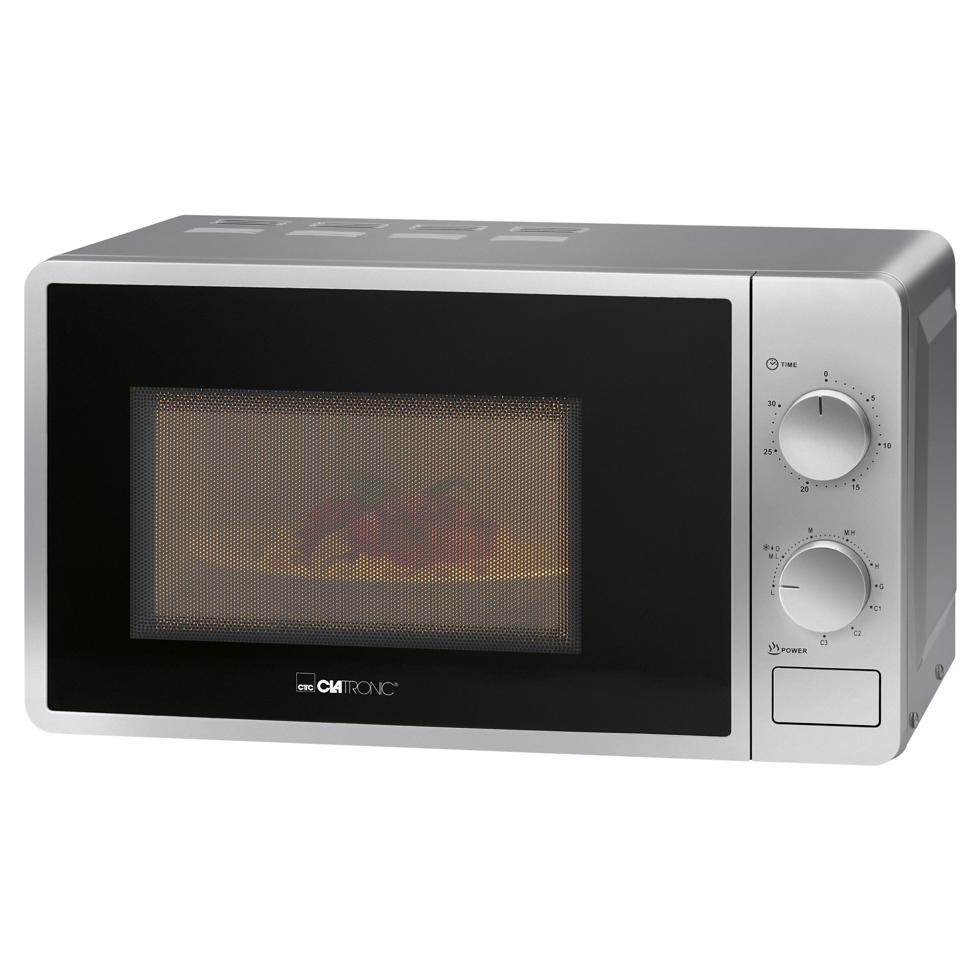 CLATRONIC MWG 792 Mikrowelle (700 Watt, Freistehend, 20 l, Silber)