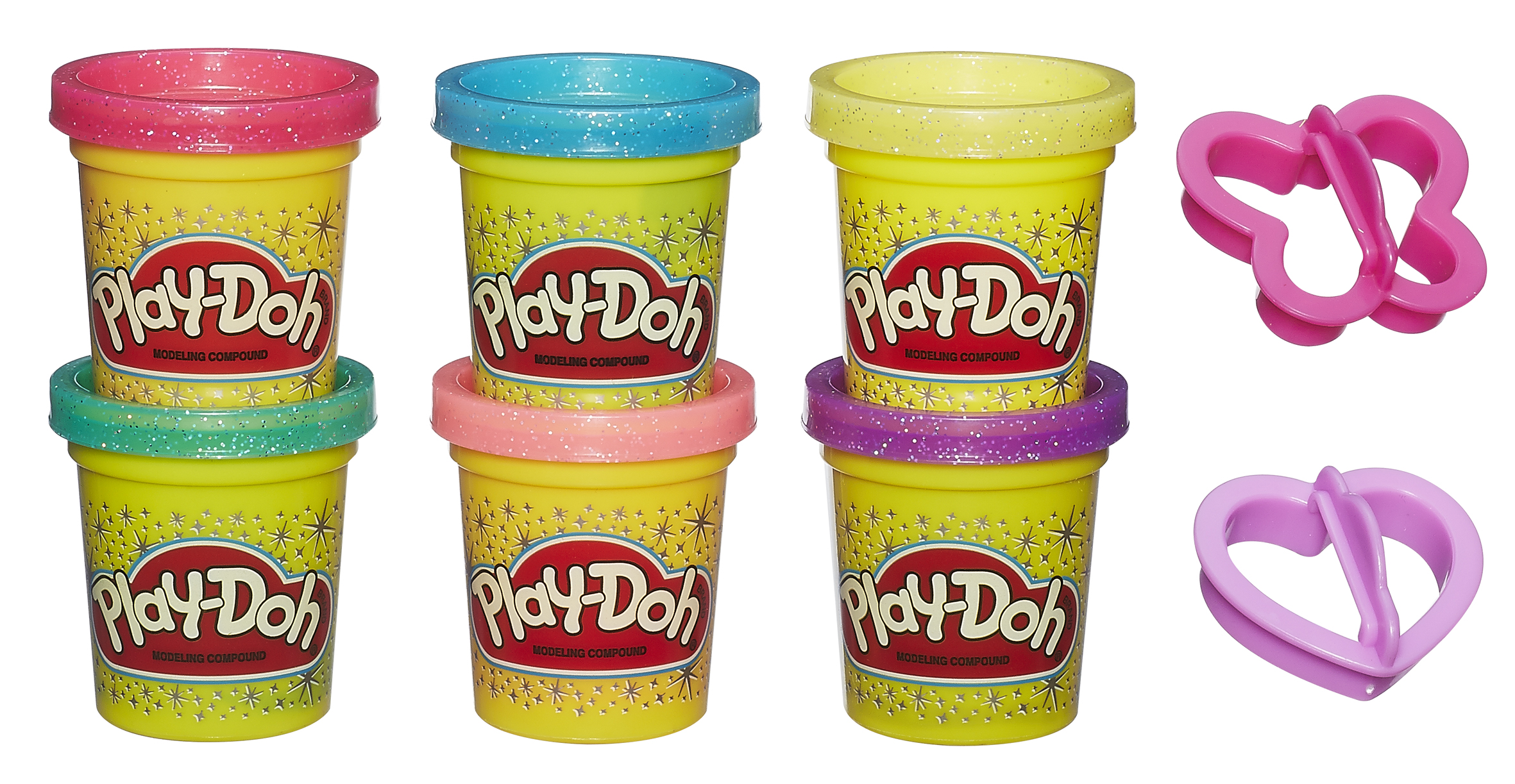 PLAY-DOH Play-Doh Glitzerknete Knete, Mehrfarbig