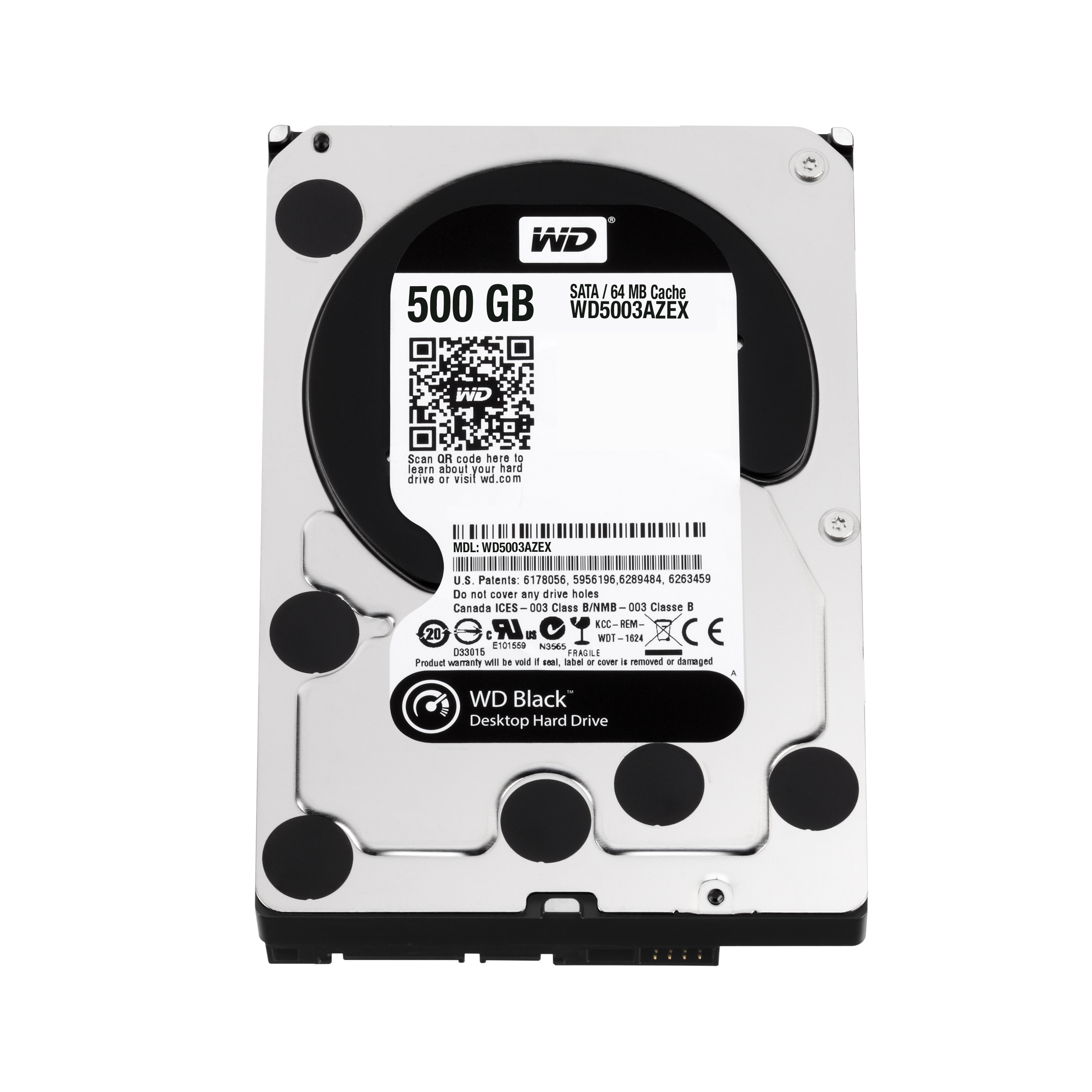 WD Black 3,5" SATA III 6Gbit/s 7200 RPM 500GB 64MB Cache WD5003AZEX