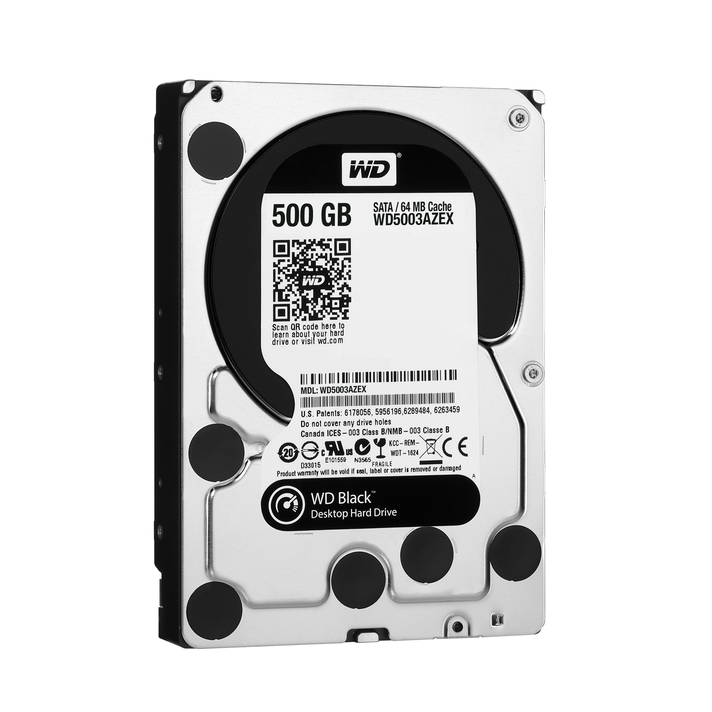 WD Black 3,5" SATA III 6Gbit/s 7200 RPM 500GB 64MB Cache WD5003AZEX