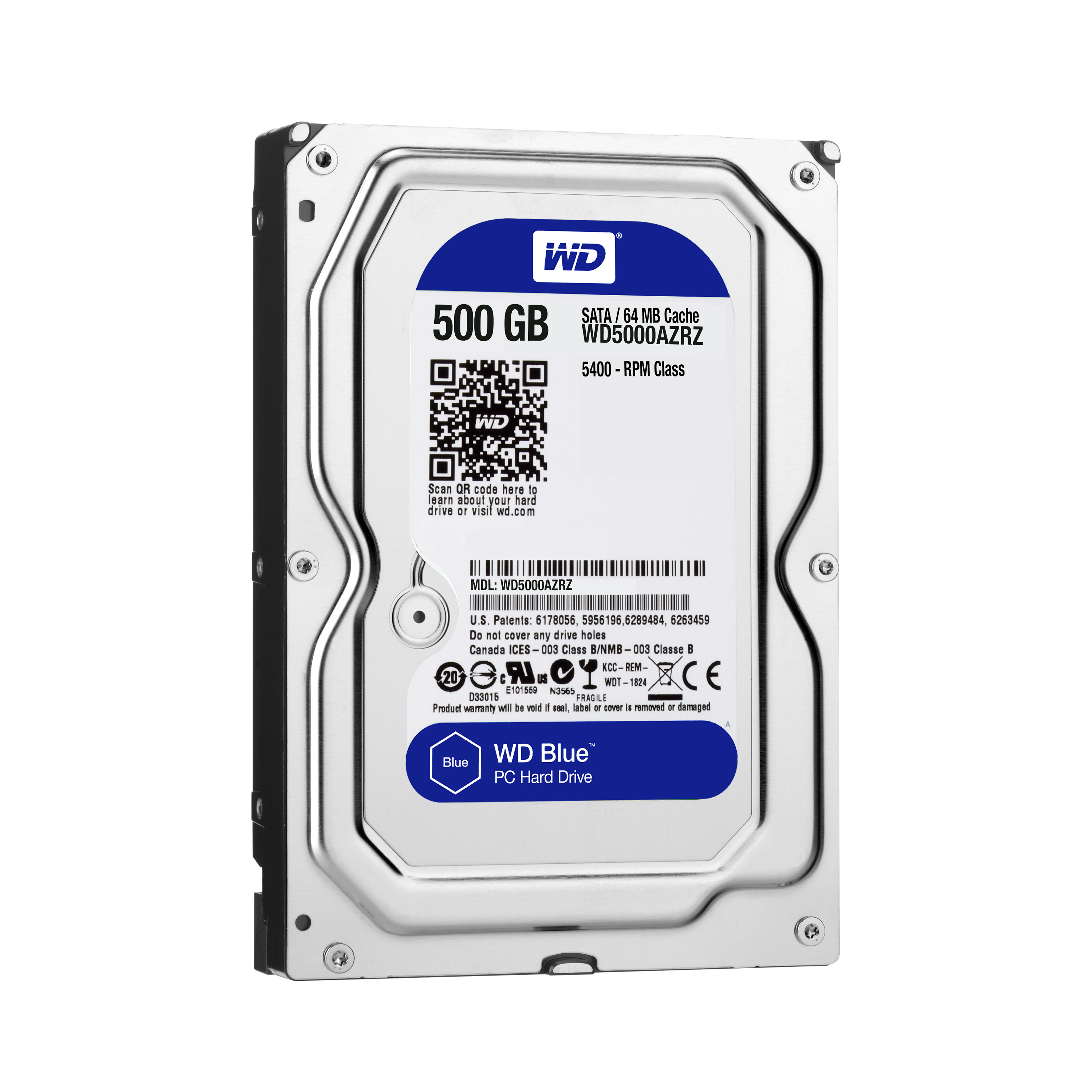 WD Blue 3,5" SATA III 500GB 64MB Cache WD5000AZRZ