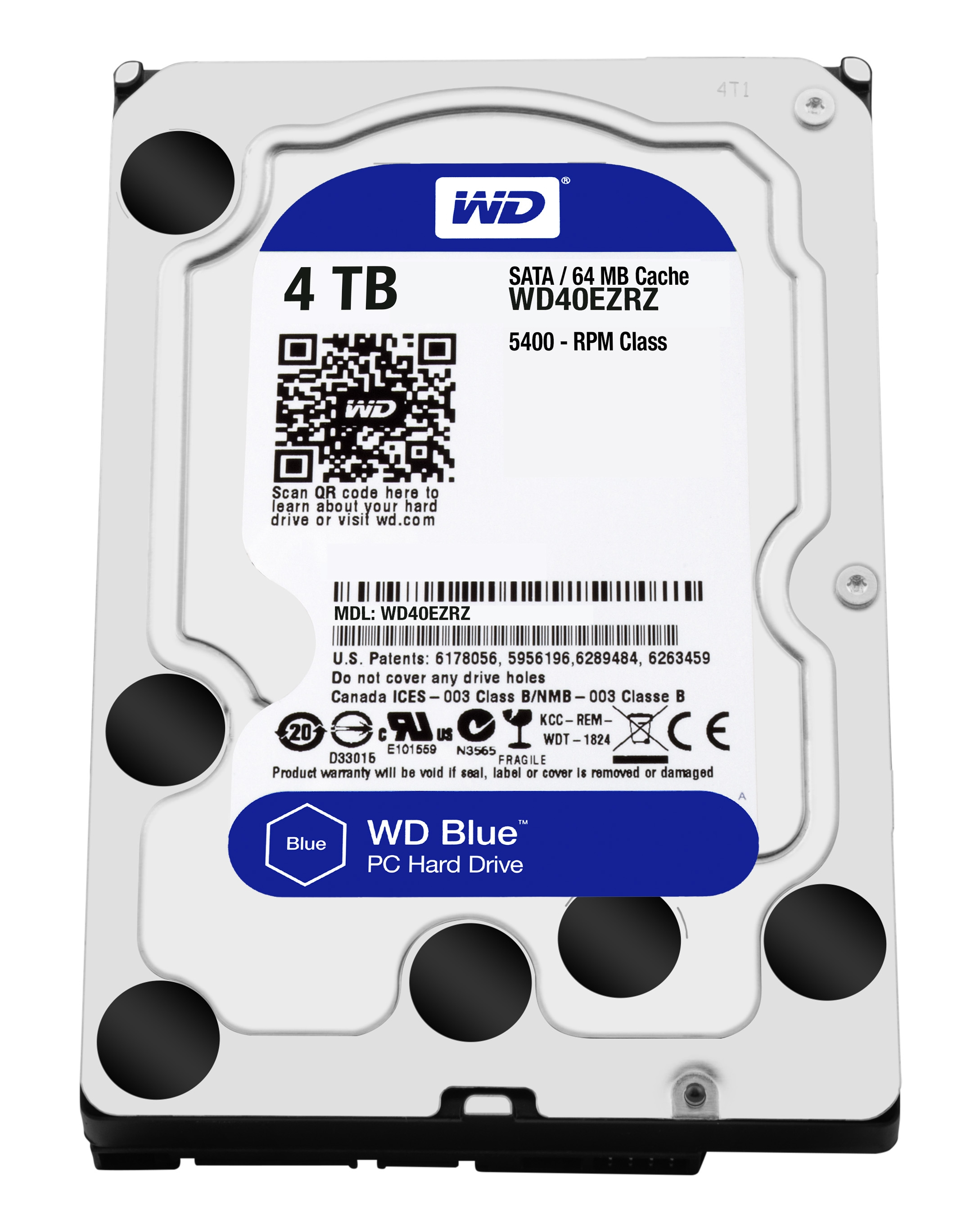 WD Blue 3,5" SATA III 6Gbit/s  4TB 64MB Cache WD40EZRZ