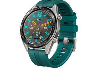 HUAWEI Watch GT Active - Smartwatch (140-210 mm, Silikon, Edelstahl/Dunkelgrün)