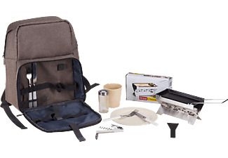 NOUVEL Teelicht-Raclette - Wanderrucksack (Silber)