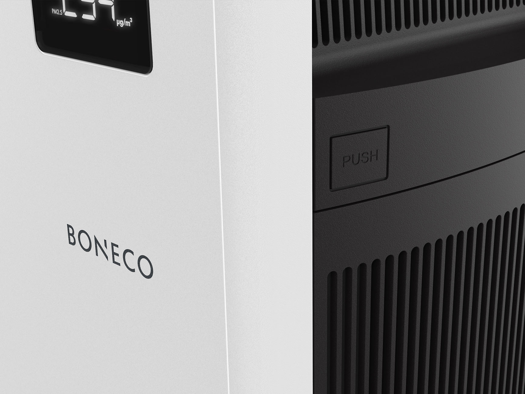 BONECO 44743 P700 Luftreiniger Weiß/Schwarz (67 Watt, Raumgröße: 200 m², Vorfilter, HEPA Filter, Aktivkohlefilter)
