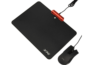 XPG INFAREX M10+INFAREX R10  USB Vezetékes optikai egér fekete RGB + Egérpad