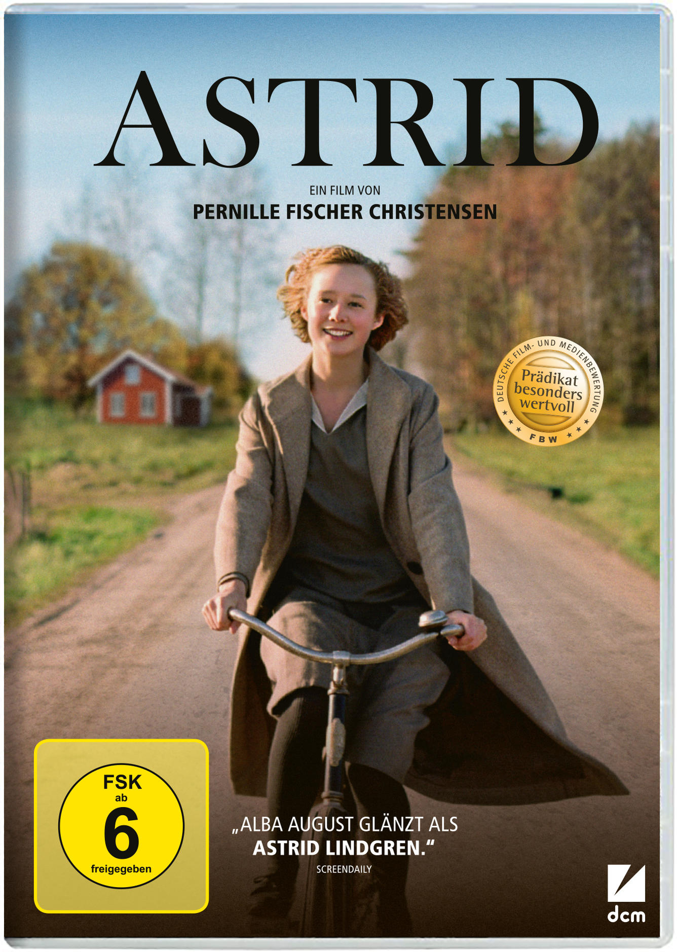 DVD-Cover: Ein Mädchen auf einem Fahrrad auf einer Landstraße, mit dem Titel ASTRID.