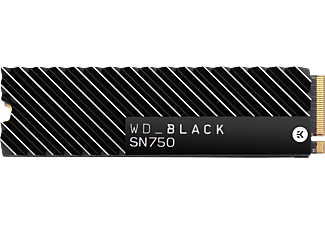 WESTERN DIGITAL BLACK™ SN750 NVMe™ (avec dissipateur thermique) - Disque dur (SSD, 1 TB, Noir)