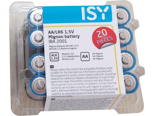 ISY IBA-2001 AA 20PCS - Batterie (Bleu)