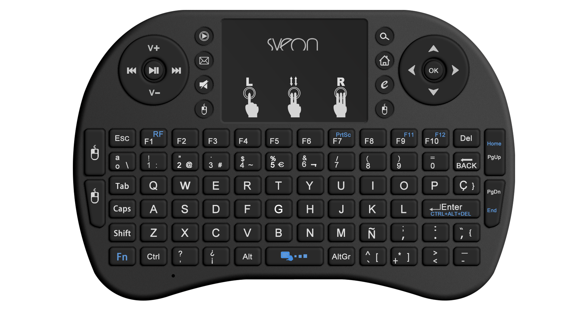 Reproductor multimedia - Sveon SBX604, Android TV 7.1, 4K, WiFi, 2 GB RAM, 16 GB + Teclado WiFi
