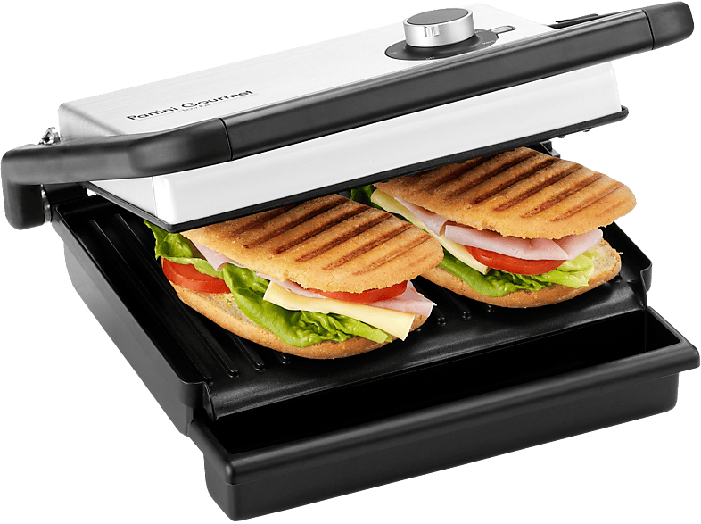 TRISA Panini Gourmet - Kontaktgrill (Silber/Schwarz)