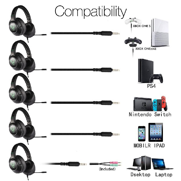 Auriculares gaming - Woxter Stinger RX 1100 H, LEDS RGB, Ajustable, Micrófono, Sonido envolvente