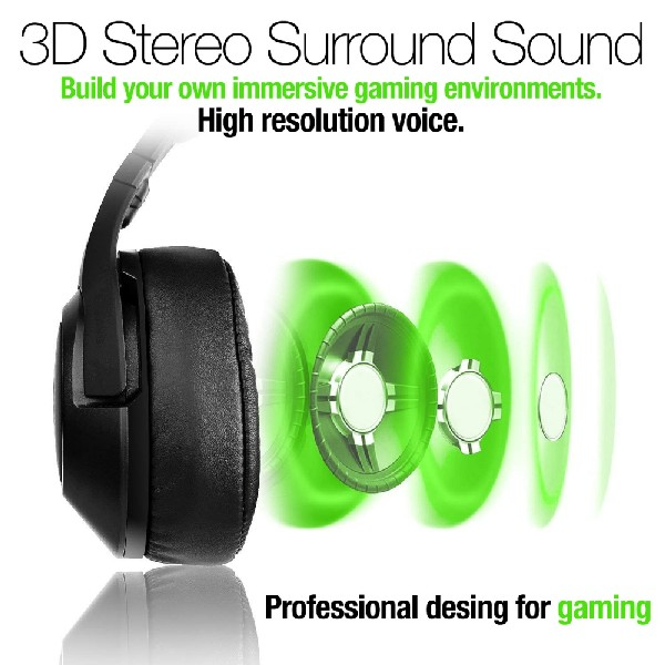 Auriculares gaming - Woxter Stinger RX 1100 H, LEDS RGB, Ajustable, Micrófono, Sonido envolvente