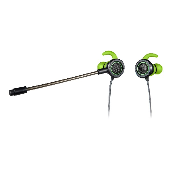 Auriculares gaming - Woxter Gamer Bud Green, In-Ear, Micrófono desmontable, Conector de 3.5 mm