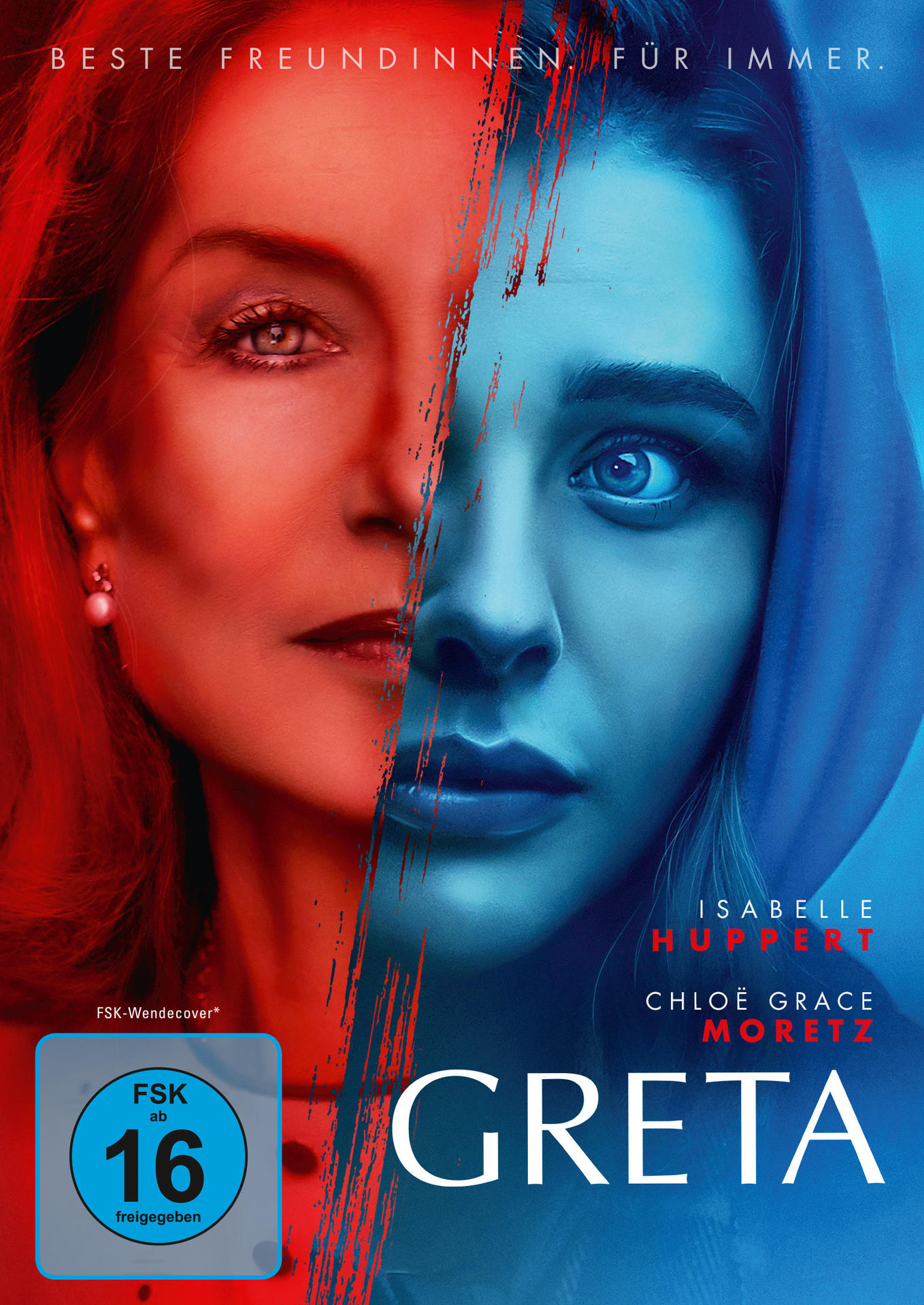 DVD-Hülle mit Filmposter. Das Cover zeigt zwei Frauen und den Titel 'Greta'.