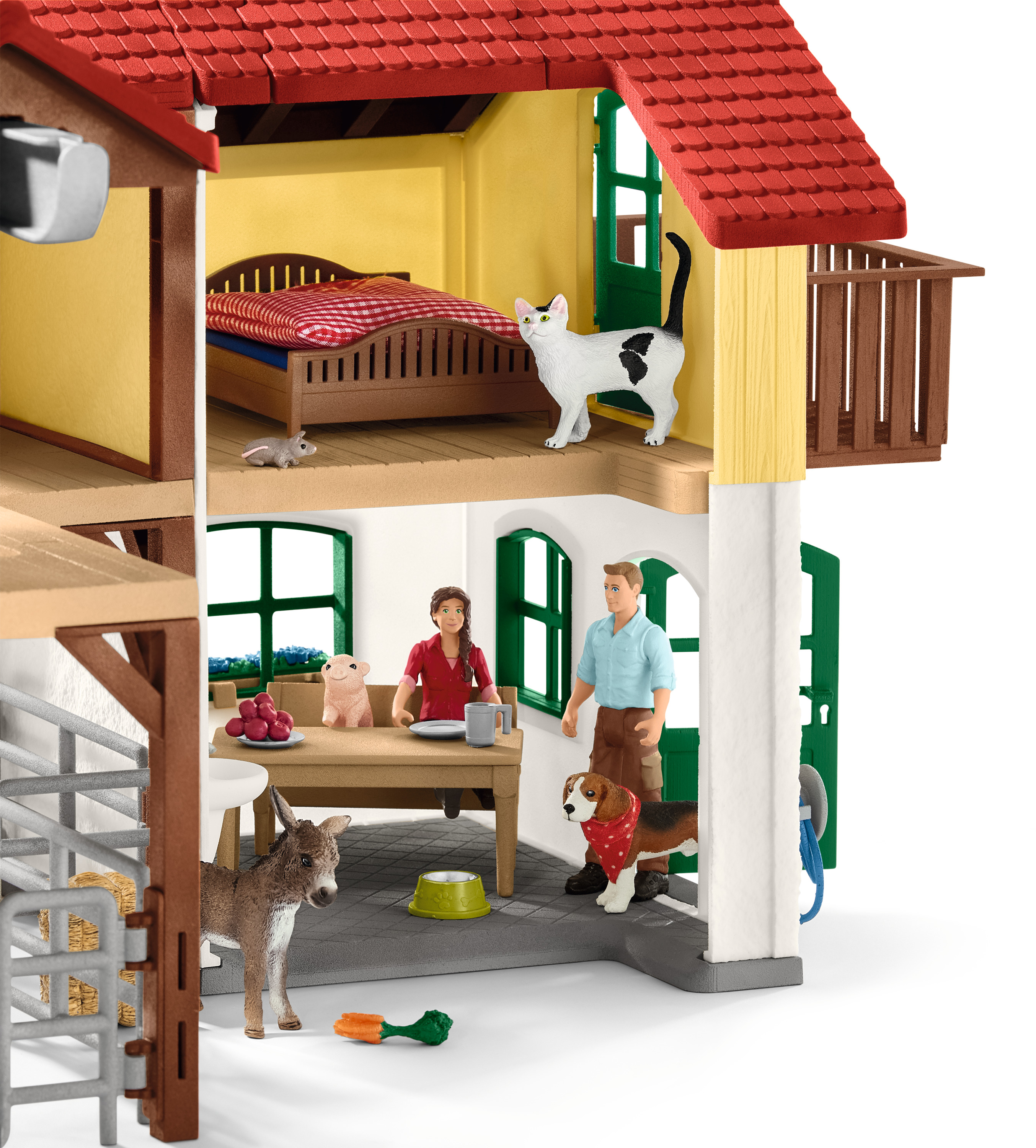 SCHLEICH Bauernhaus mit Stall und Tieren Bauernhaus Mehrfarbig
