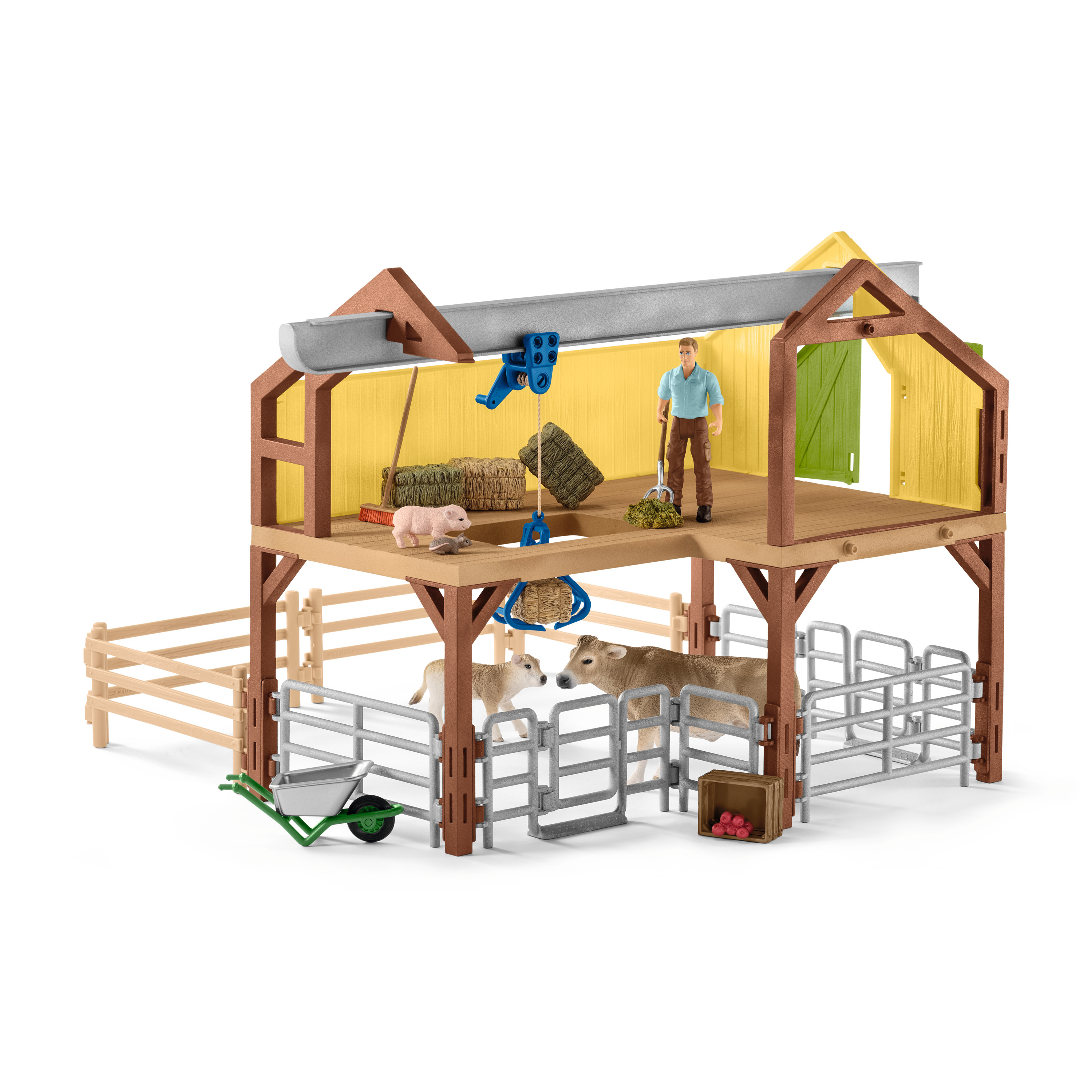 SCHLEICH Bauernhaus mit Stall und Tieren Bauernhaus Mehrfarbig