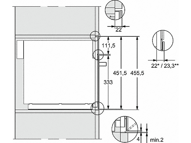 Miele M7244TC Mikrowelle (900 Watt, Einbaugerät, 46 l, Edelstahl/CleanSteel) — Foto 4 von 5