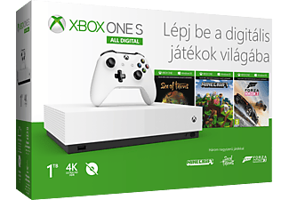 MICROSOFT Xbox One S All Digital konzol + Minecraft + Forza Horizon 3 + Sea of Thieves letöltőkód