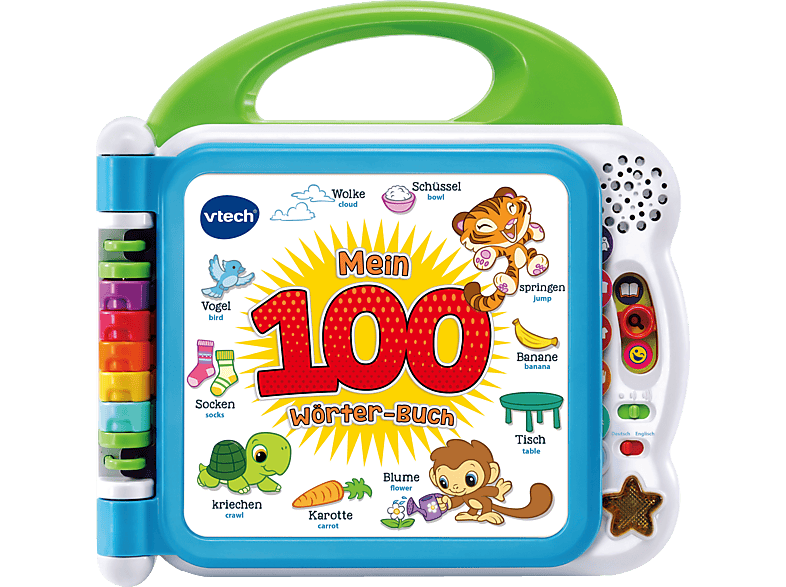 VTECH Mein 100-Wörter-Buch Lerncomputer, Mehrfarbig