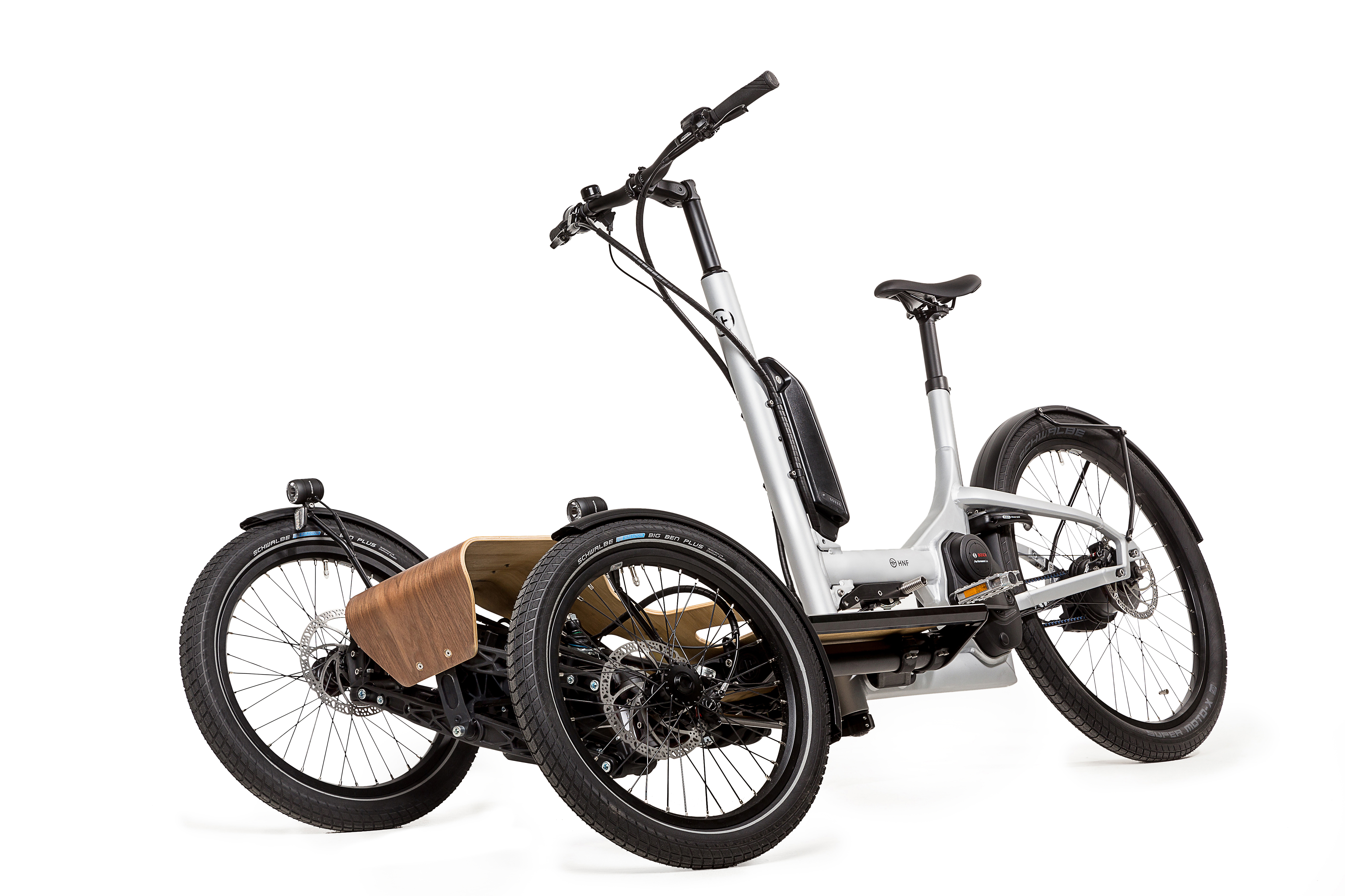 HNF-NICOLAI CD1 CARGO 18M Lastenrad (Laufradgröße: 27,5 Zoll, Unisex-Rad, 500 Wh, Silber)
