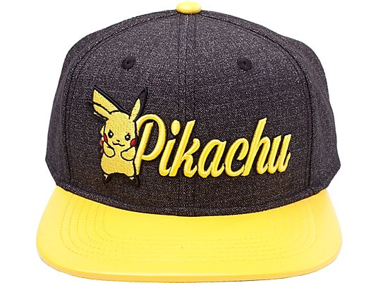 BIOWORLD Pokémon: Pikachu Snapback - Casquette de baseball (Noir/Jaune)