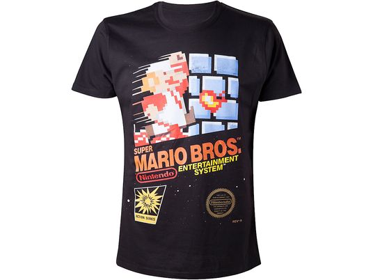 BIOWORLD Super Mario Bros. Cover - T-Shirt (Schwarz)