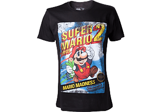 BIOWORLD Super Mario Bros. 2 Cover - T-Shirt (Nero)