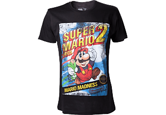 BIOWORLD Super Mario Bros. 2 Cover - T-Shirt (Schwarz)