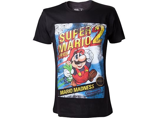 BIOWORLD Super Mario Bros. 2 Cover - T-Shirt (Schwarz)
